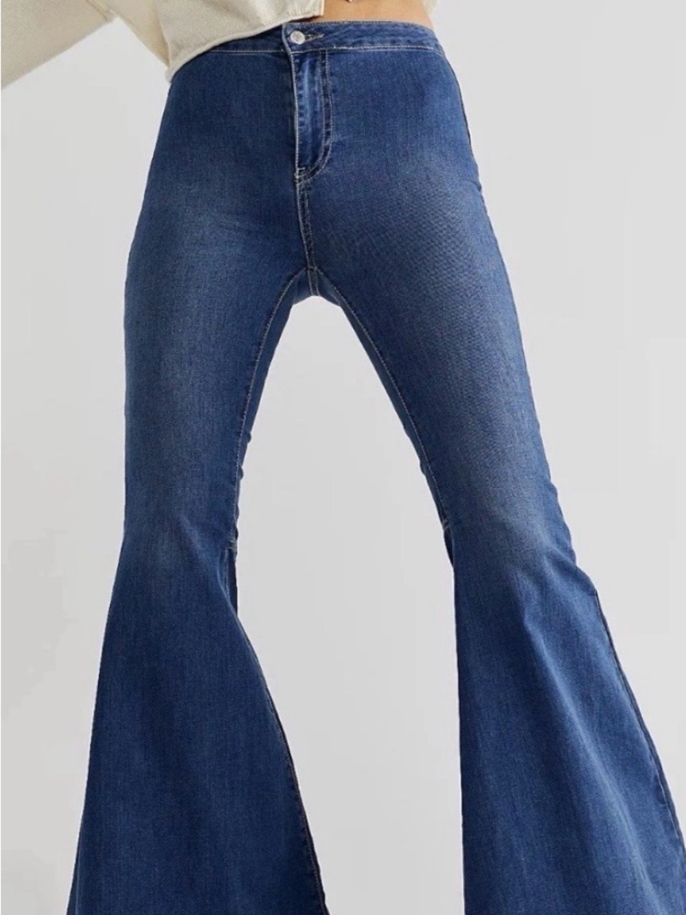 Free People Just Float On High-Rise Flare Jeans 25